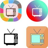 televisión transmitir icono diseño vector