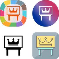 Crown Exhibit Icon Design vector