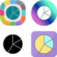 Pie Chart Icon Design vector