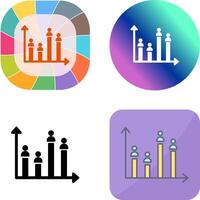 Candidate Graph Icon Design vector