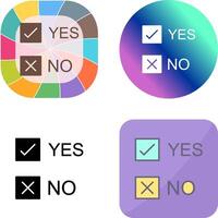 Yes No Option Icon Design vector