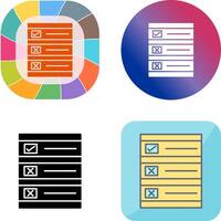 Ballot Paper Icon Design vector