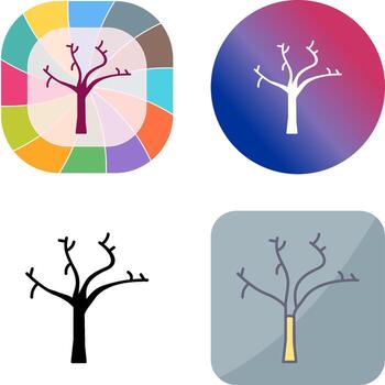 árbol con No hojas icono diseño vector