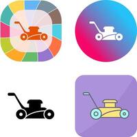 Lawn Mower Icon Design vector