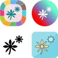 Flower in sunlight Icon Design vector