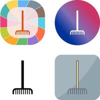 Fork picking Leaves Icon Design vector