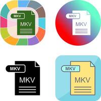 MKV Icon Design vector