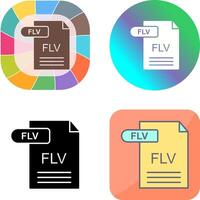 FLV Icon Design vector