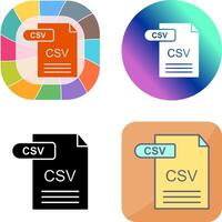 CSV Icon Design vector