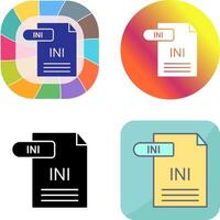 INI Icon Design vector
