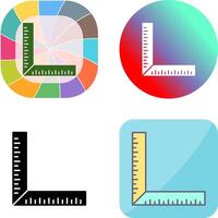 square Ruler Icon Design vector
