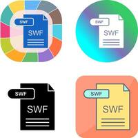 SWF Icon Design vector