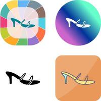 elegante sandalias icono diseño vector