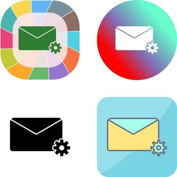 Message Settings Icon Design vector