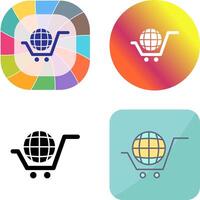 Global Shopping Icon Design vector