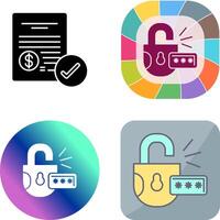 Unlock Icon Design vector