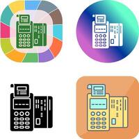 Pos Terminal Icon Design vector