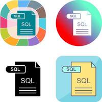 SQL Icon Design vector