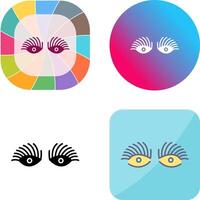 Longlashes Icon Design vector