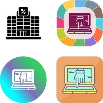 Computer Hacking Icon Design vector
