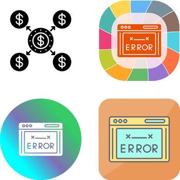 Error Code Icon Design vector