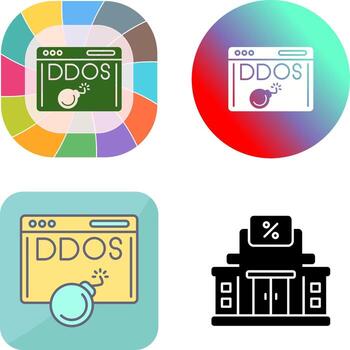 Ddos Attack Icon Design vector
