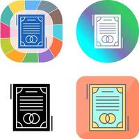 Wedding Contract Icon Design vector