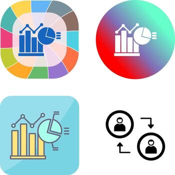 Bar Chart Icon Design vector