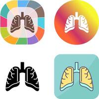 Lungs Icon Design vector