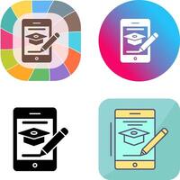 Online Course Icon Design vector