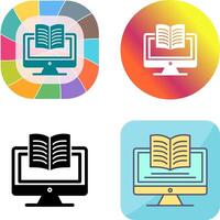 Digital Learning Icon Design vector