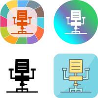 Desk Chair Icon Design vector