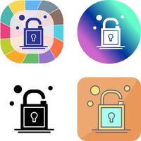 Open Lock Icon Design vector