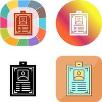 ID Card Icon Design vector