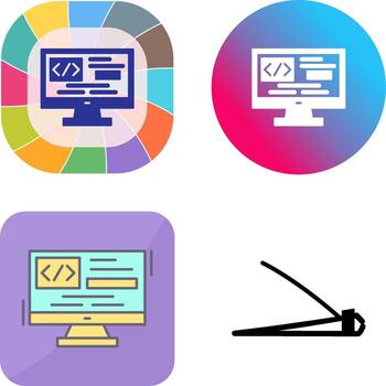 Coding Icon Design vector