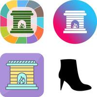 Fireplace Icon Design vector