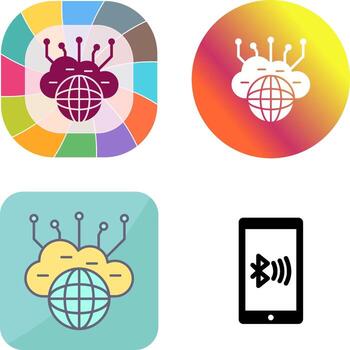 Computing Cloud Icon Design vector