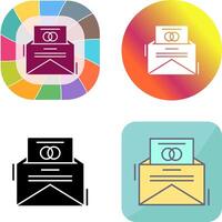 Invitation Card Icon Design vector