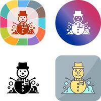 Snowman Icon Design vector