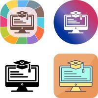 Online Learning Icon Design vector