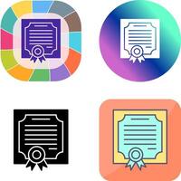 Certificate Icon Design vector