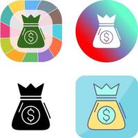 Money Bag Icon Design vector