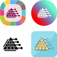 Pyramid Graph Icon Design vector