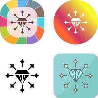 diseño de icono de diamante vector