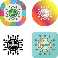 diseño de icono de gráfico circular vector