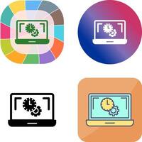 Flex Time Icon Design vector