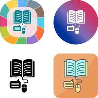 Online Learning Icon Design vector