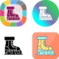 nieve botas icono diseño vector