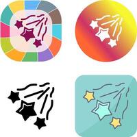 Falling Stars Icon Design vector