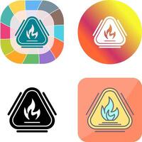 Caution Fire Icon Design vector